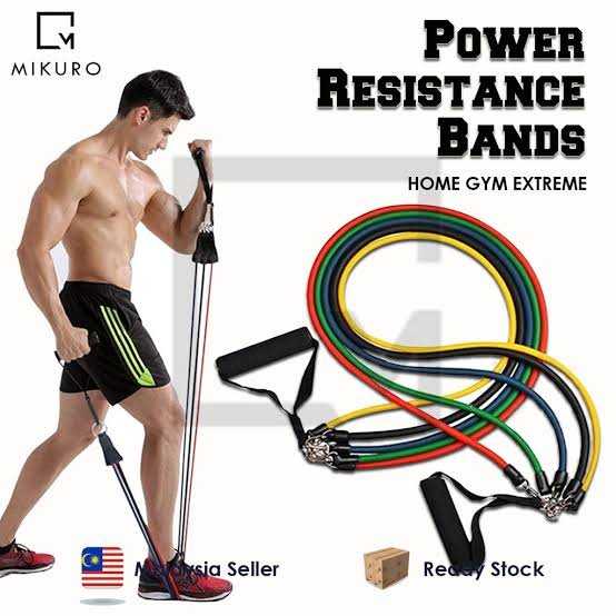 Resistance Band Set for Home Workouts & Fitness