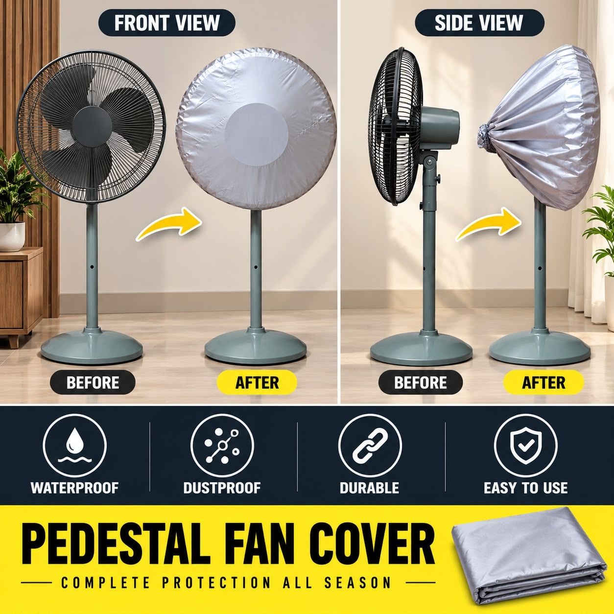 Waterproof Dustproof Pedestal Fan Cover